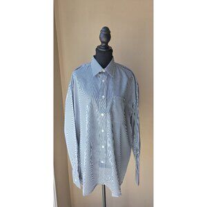 Burton Menswear London Blue Stripe Dress Shirt Men’s 40 Classic Fit New